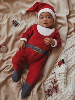 -Pijama Papá Noel para bebé de terciopelo