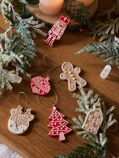 Textil Hogar y Decoración-Decoración-Lote de 6 adornos de Navidad con forma de galleta para colgar