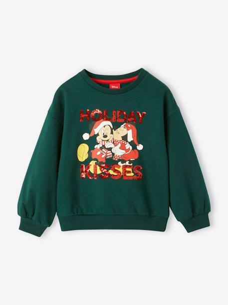 Sudadera Disney Mickey y Minnie® Navidad verde pino 