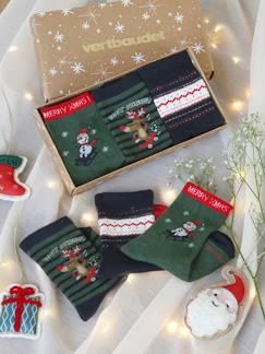 Lotes y packs-Niño-Ropa interior-Pack de 3 pares de calcetines de Navidad para niño