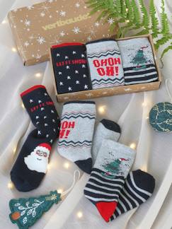 Niño-Ropa interior-Calcetines-Pack de 3 pares de calcetines de Navidad para niño
