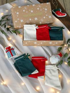 Niña-Pack de Navidad «Girly Socks» con 3 pares de calcetines con lazos para niña