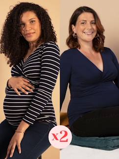 Ropa Premamá-Camisetas y tops embarazo-Pack 2 tops para embarazo eco-friendly Fiona Ls ENVIE DE FRAISE