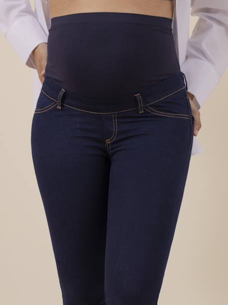 Vaqueros slim con banda sin costuras para embarazo - Clint - ENVIE DE FRAISE azul jeans+negro 
