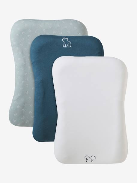Pack de 3 fundas de colchón cambiador azul grisáceo 