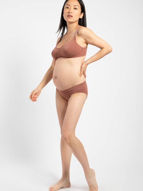 Pack de 2 braguitas para embarazo sin costuras y eco-friendly - Mysoft - ENVIE DE FRAISE arcilla 