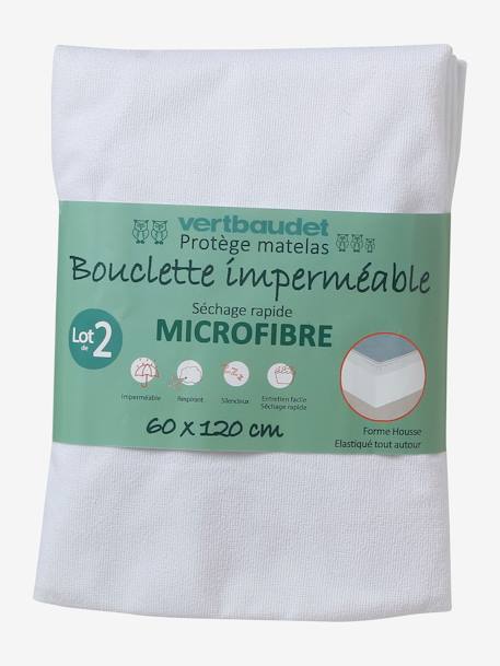 Pack de 2 fundas de microfibra ultra absorbentes blanco 