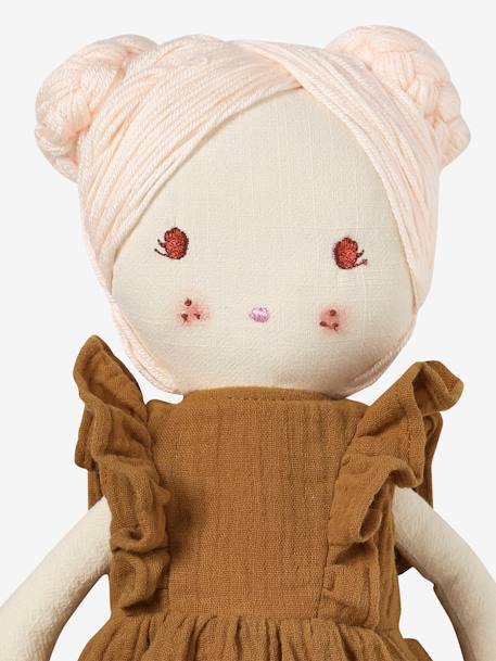 Muñeca de algodón amarillo+rosa 