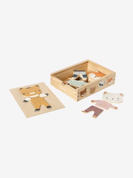 Caja de madera FSC® de animales para vestir madera 