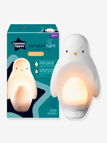Lámpara de noche portátil 2 en 1 TOMMEE TIPPEE Pingüino blanco 