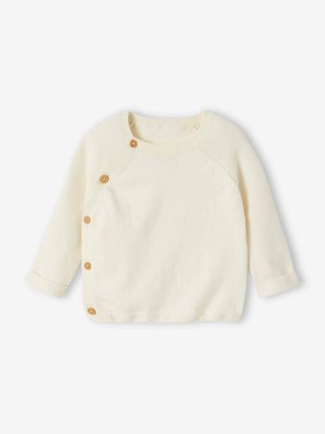 Ecorresponsables-Bebé-Sudaderas, jerséis y chaquetas de punto-Jerséis-Jersey de punto tricot para con abertura delante para bebé