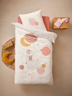 Textil Hogar y Decoración-Conjunto infantil de funda nórdica + funda de almohada de algodón reciclado - PRINCESA POESÍA