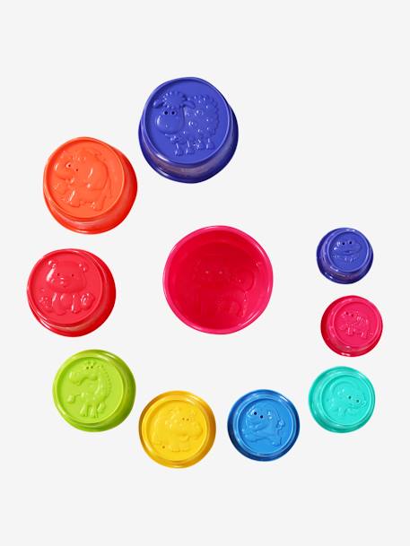 Cubiletes de plástico apilables multicolor 
