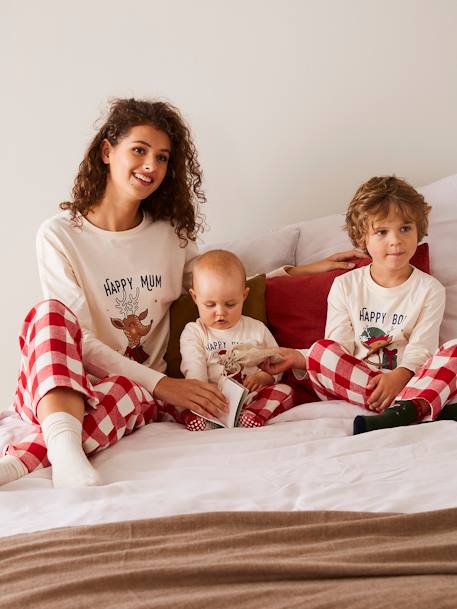 Pijama navideño mujer colección cápsula 'Happy Family' crudo 