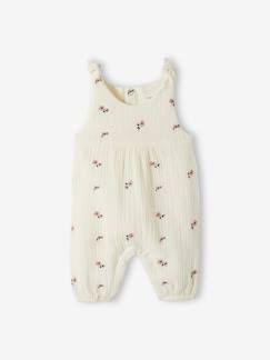 -Mono para bebé recién nacido bordado de gasa de algodón