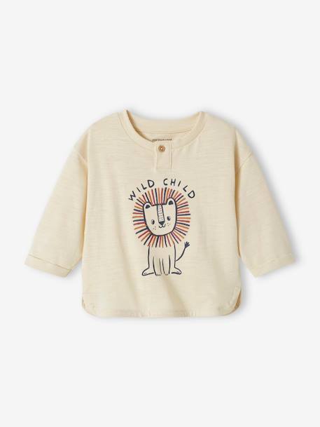 Bebé-Camisetas-Camisetas-Camiseta de manga larga «lion» para bebé