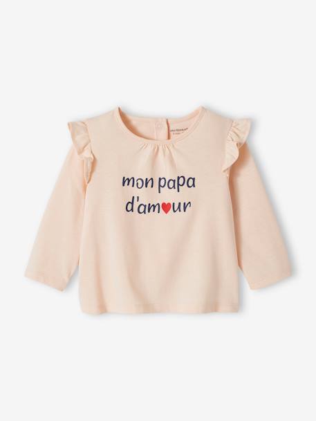 Ecorresponsables-Bebé-Camiseta de algodón orgánico con mensaje para bebé