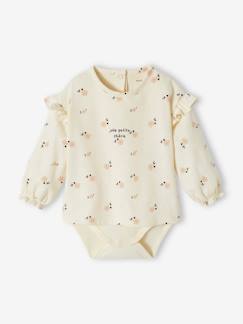 camisetas-Camiseta body de manga larga y algodón orgánico para bebé recién nacido