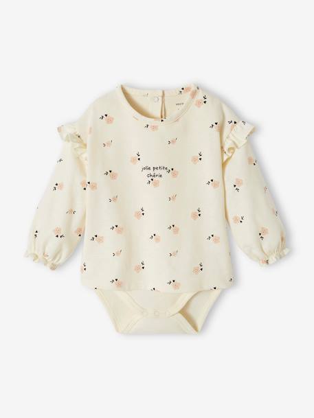Bebé-Camisetas-Camiseta body de manga larga y algodón orgánico para bebé recién nacido
