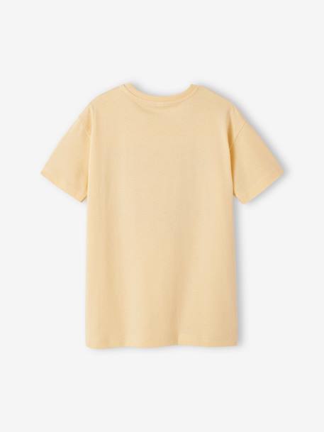 Camiseta con motivo mascota para niño amarillo+lavanda 