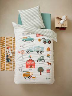 Textil Hogar y Decoración-Conjunto de funda nórdica + funda de almohada infantil con algodón reciclado COSECHA