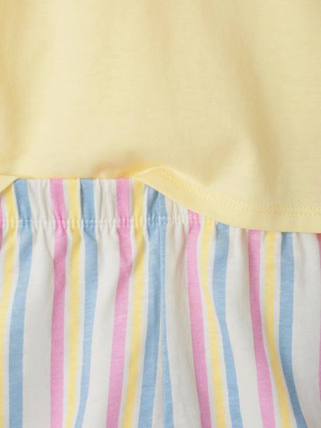 Pijama con short 'Meilleure Sister' amarillo pastel 