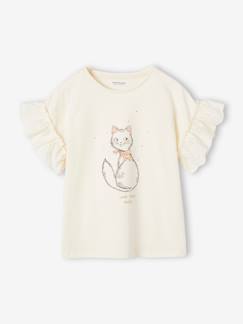 Niña-Camisetas-Camisetas-Camiseta romántica de algodón orgánico para niña