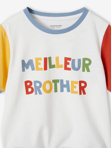 Pijama con short para niño 'Meilleur Brother' azul claro 