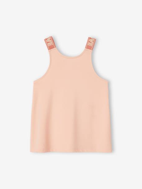 Camiseta sin mangas deportiva de tejido técnico para niña coral 