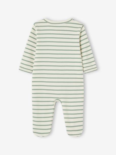 Pack de 2 pijamas de interlock para bebé verde sauce 