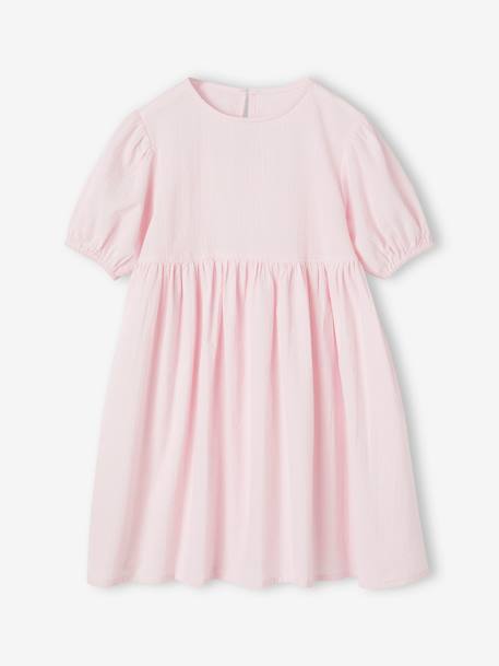Vestido de tejido «seersucker» para niña lila+rosa rosa pálido 