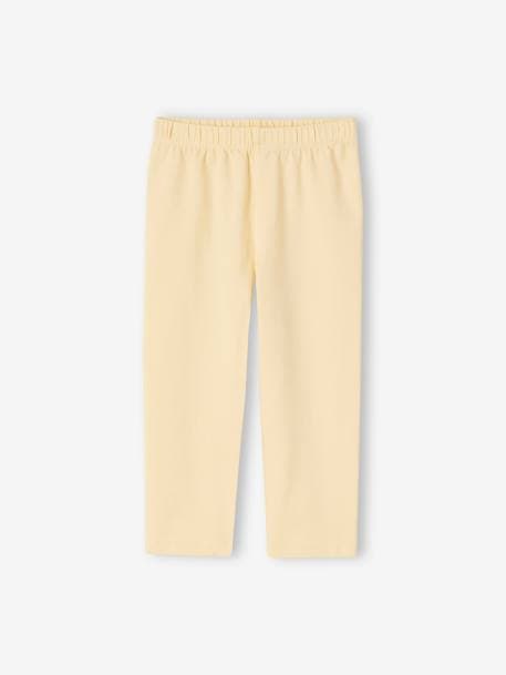 Pack de 2 leggings cortos para niña amarillo pastel+gris oscuro 