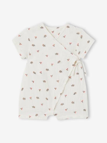 Ecorresponsables-Bebé-Pijama con short para bebé personalizable de gasa de algodón