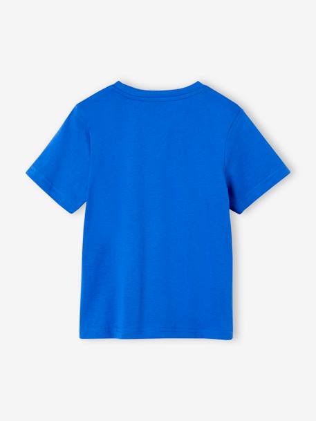 Camiseta de manga corta con mensaje niño amarillo+azul eléctrico+AZUL MEDIO LISO CON MOTIVOS+azul oscuro+blanco+verde menta+verde sauce 