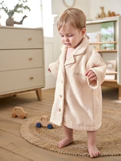 Habitación-Albornoz estilo blusa personalizable de algodón reciclado para bebé