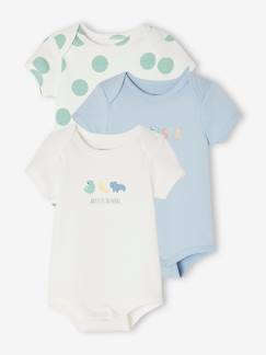 Pack de 3 bodies evolutivos de algodón orgánico para bebé