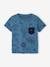 Camiseta jungla de punto flameado para bebé azul 