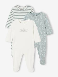 Pijamas y bodies bebé-Pack de 3 peleles para bebé de interlock BASICS
