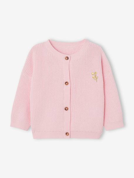 Bebé-Sudaderas, jerséis y chaquetas de punto-Chaquetas de punto-Chaqueta de punto inglés con motivo irisado para bebé