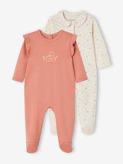 -Pack de 2 pijamas de interlock para bebé