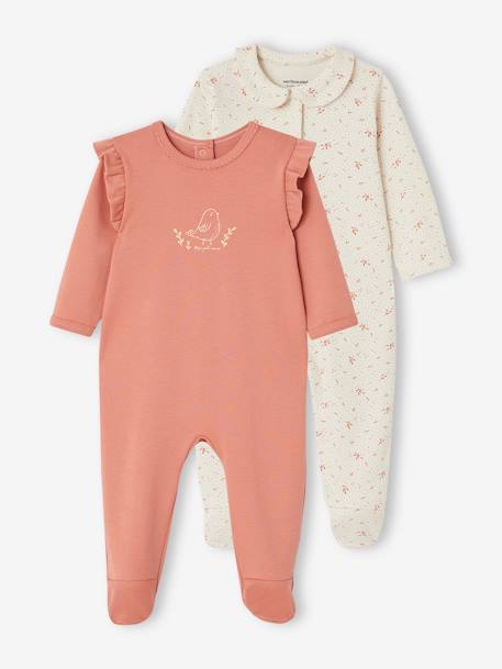 Bebé-Pijamas-Pack de 2 pijamas de interlock para bebé