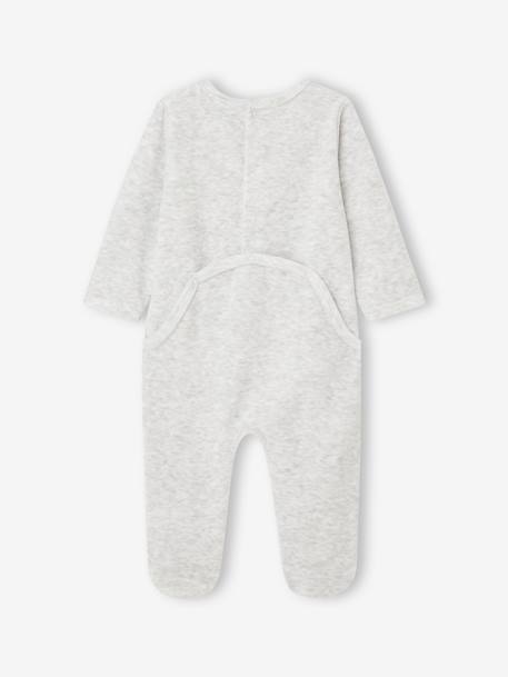 Pijama para bebé Disney® Chip y Chop de terciopelo gris jaspeado 