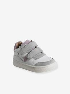 Calzado-Calzado niña (23-38)-Zapatillas-Zapatillas blancas de piel con cierre autoadherente para bebé