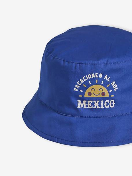 Sombrero bob reversible México para bebé niño azul eléctrico 