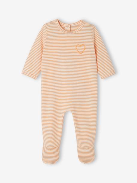 Pack de 2 pijamas de punto 'love' para bebé recién nacido melocotón 