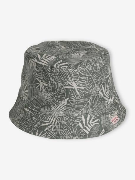 Sombrero bob reversible estampado jungla para niño verde pino 