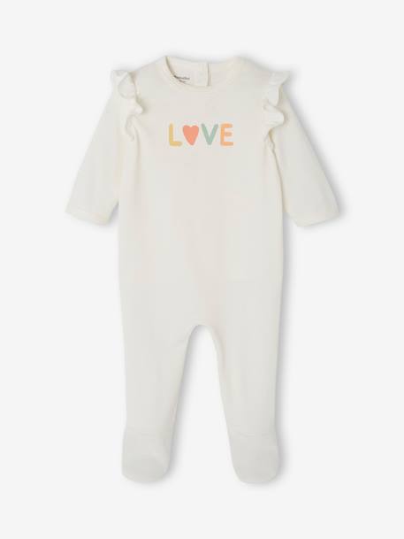 Pack de 2 pijamas de punto 'love' para bebé recién nacido melocotón 