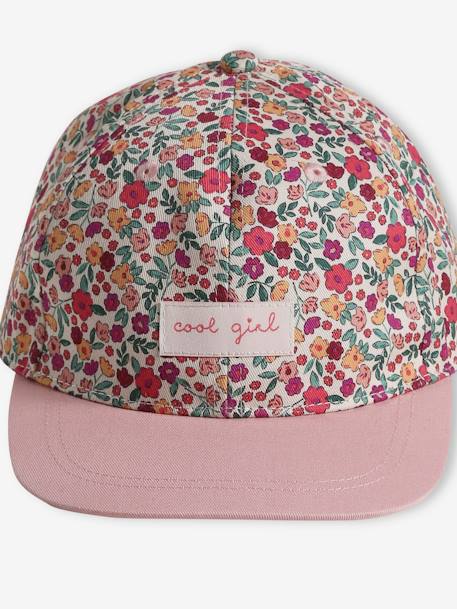 Gorra flores niña rosa 