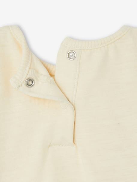 Camiseta body de manga larga y algodón orgánico para bebé recién nacido crudo 