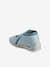 Zapatillas de casa de tela con cremallera para bebé rayas azul 